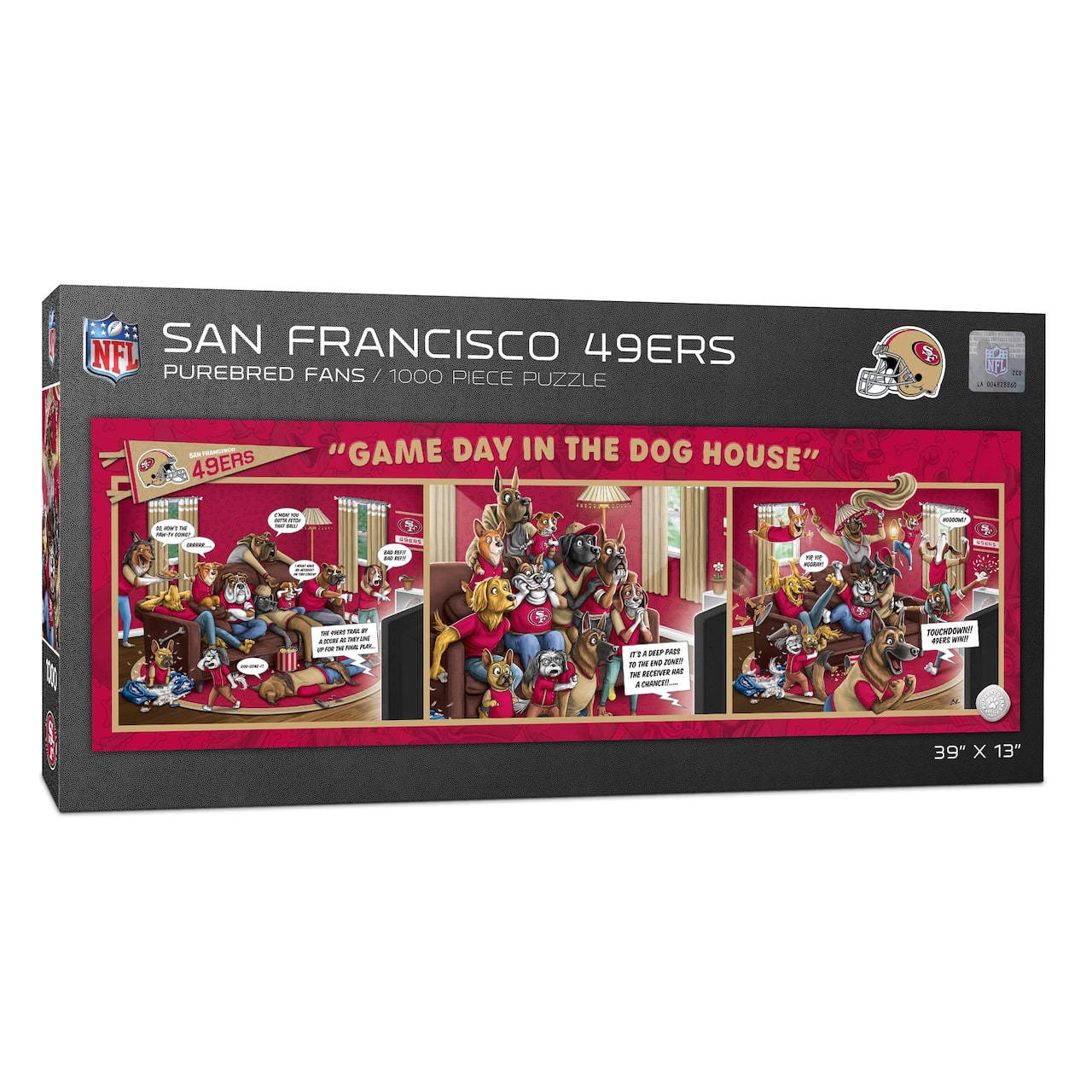 NFL Game Day in the Dog House 1,000 Piece Puzzle